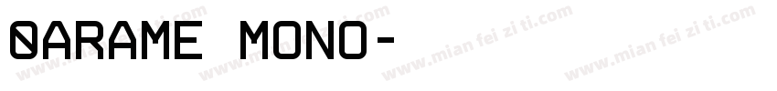 0Arame Mono字体转换